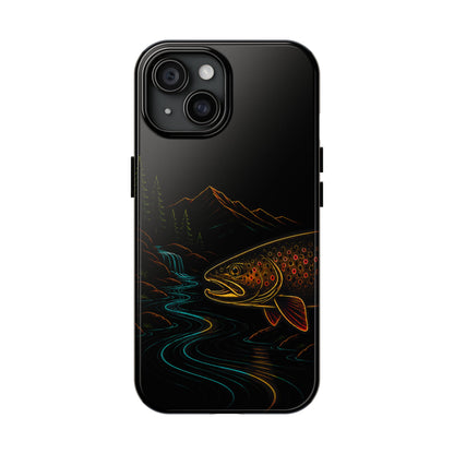 Brown Trout Neon Wilderness Tough Phone Case