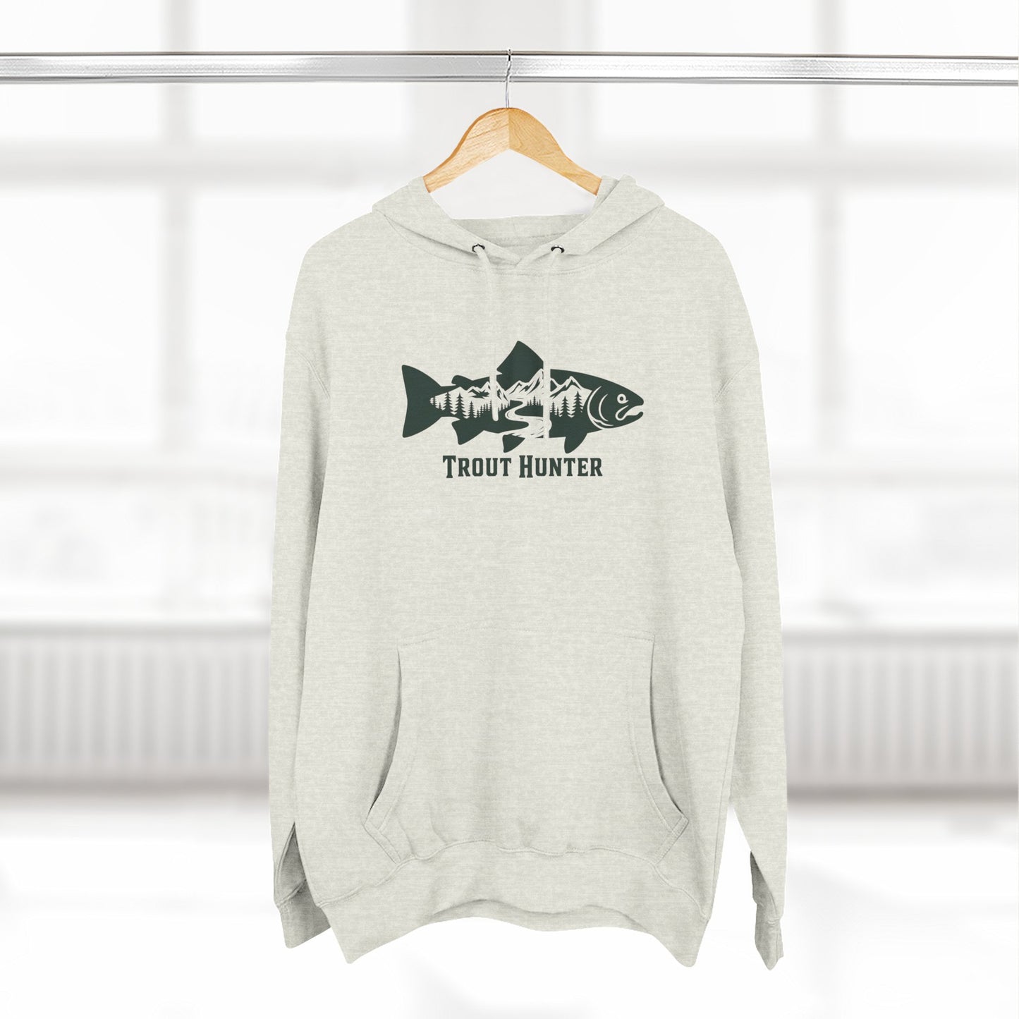 Trout Hunter Silhouette Hoodie - Fishing Apparel