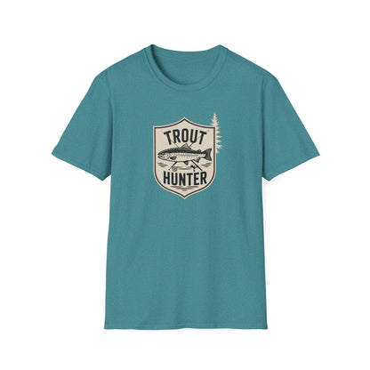 Trout Hunter T-Shirt, Fishing Tee, Unisex Apparel, Outdoor Shirt, Gift for Anglers, Casual Wear, Nature Lover Gear