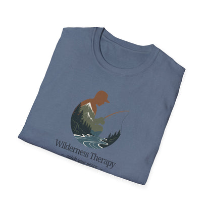Wilderness Therapy T-Shirt | Relaxing Fishing Tee | Perfect Gift for Nature Lovers, Outdoor Enthusiasts, Father's Day, or Casual Wear