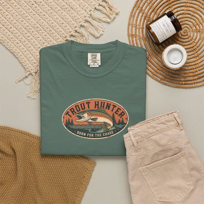 Trout Hunter Fishing T-Shirt — Vintage Outdoor Fishing Tee