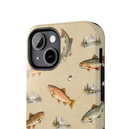 Vintage Trout Pattern Phone Case
