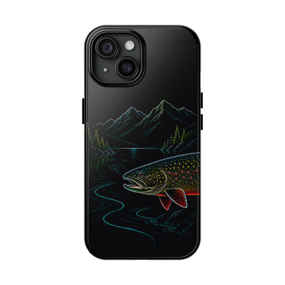 Brook Trout Neon Wilderness Tough Phone Case
