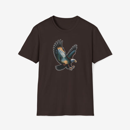 Eagle Trout Hunter Graphic Tee, Fishing Shirt, Unisex Softstyle T-Shirt, Gift for Anglers, Fishing Enthusiast Apparel