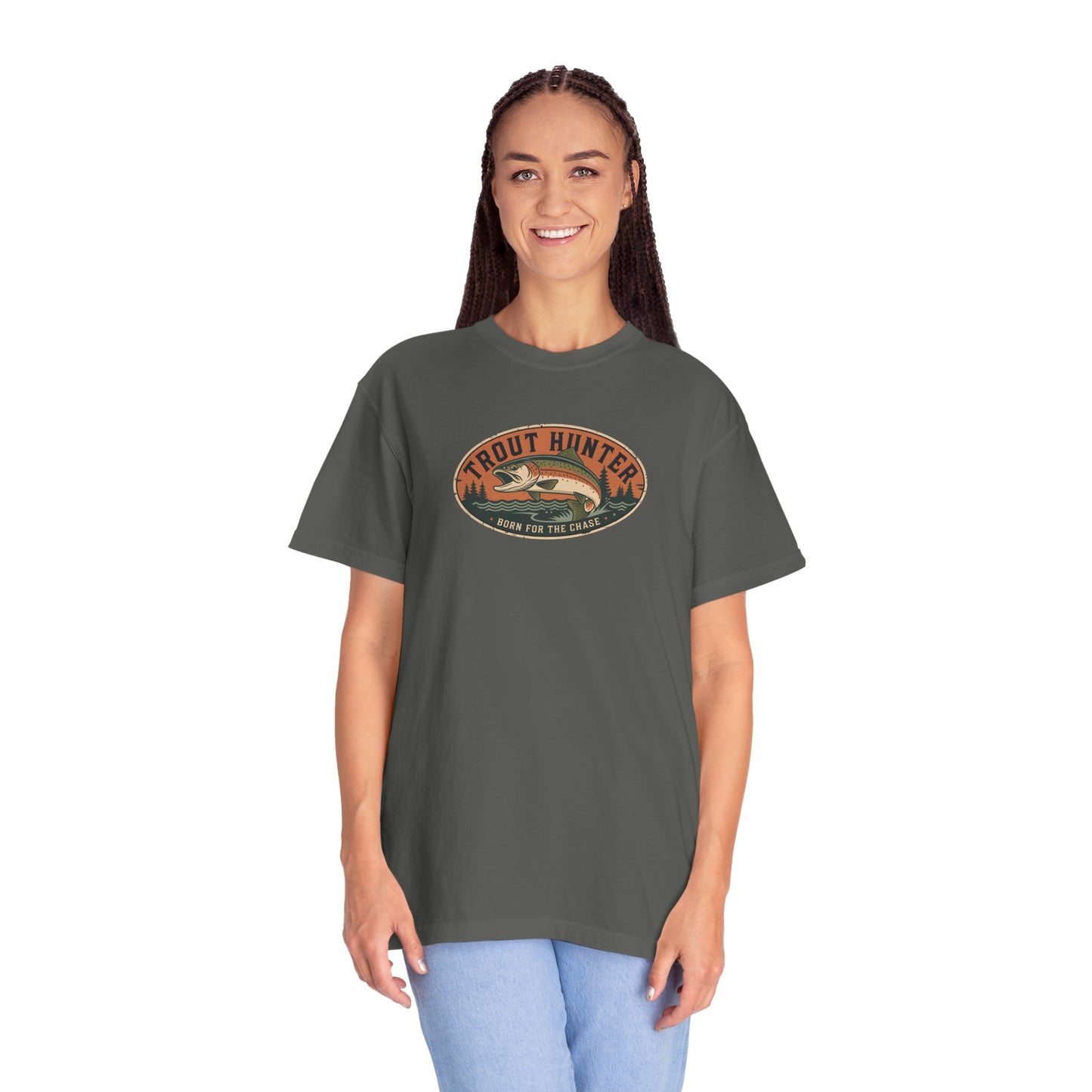 Trout Hunter Fishing T-Shirt — Vintage Outdoor Fishing Tee
