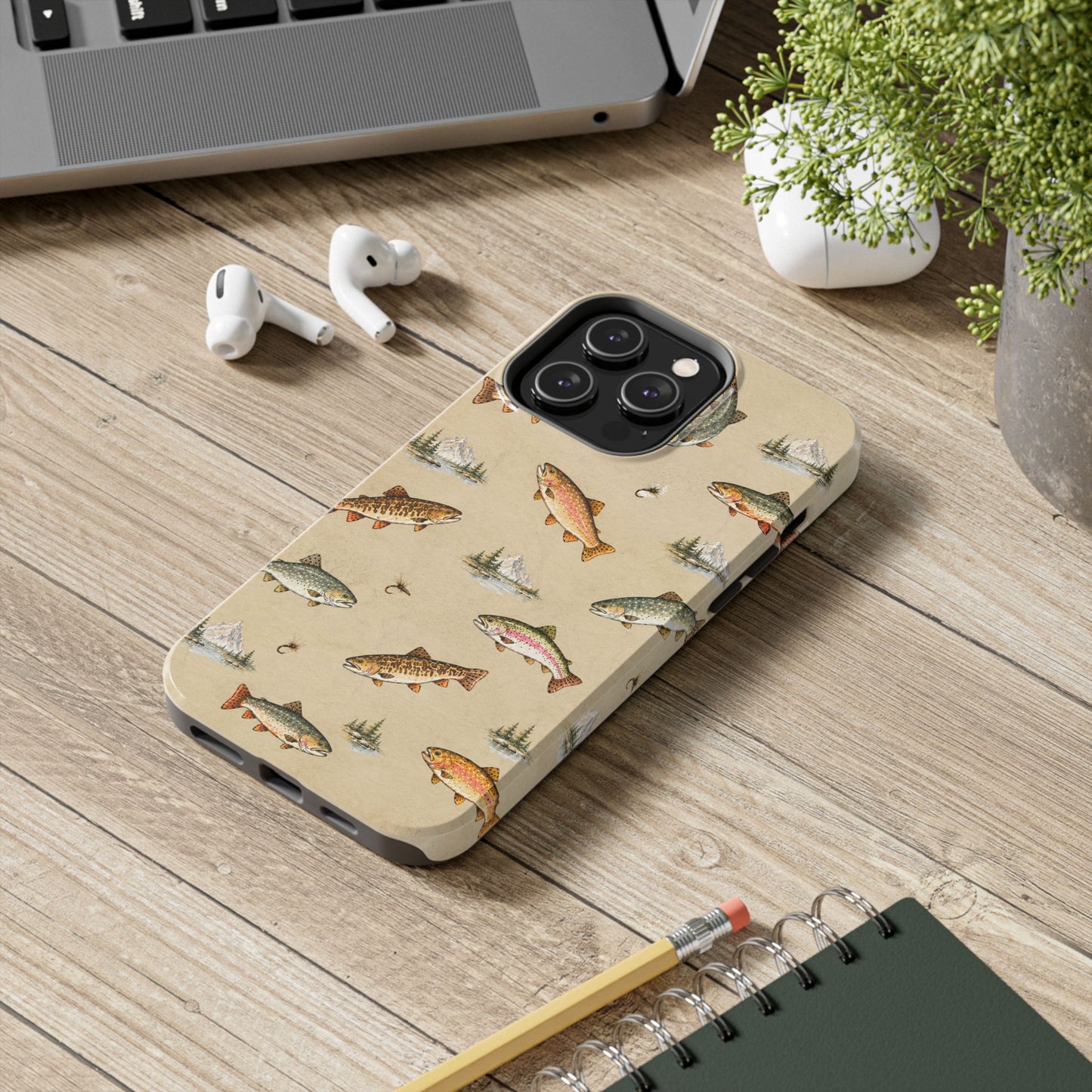 Vintage Trout Pattern Phone Case