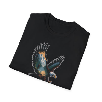 Eagle Trout Hunter Graphic Tee, Fishing Shirt, Unisex Softstyle T-Shirt, Gift for Anglers, Fishing Enthusiast Apparel