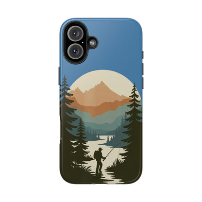Fishing in The Mountains Tough Phone Case