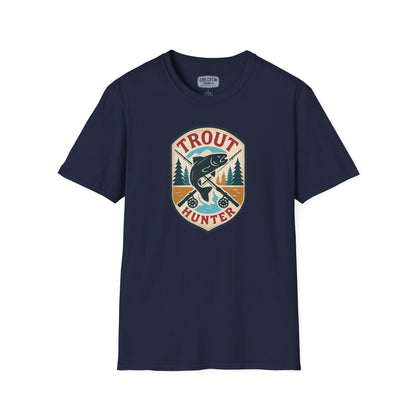 Trout Hunter Tee – Retro Fishing Shirt for Anglers & Outdoor Adventures