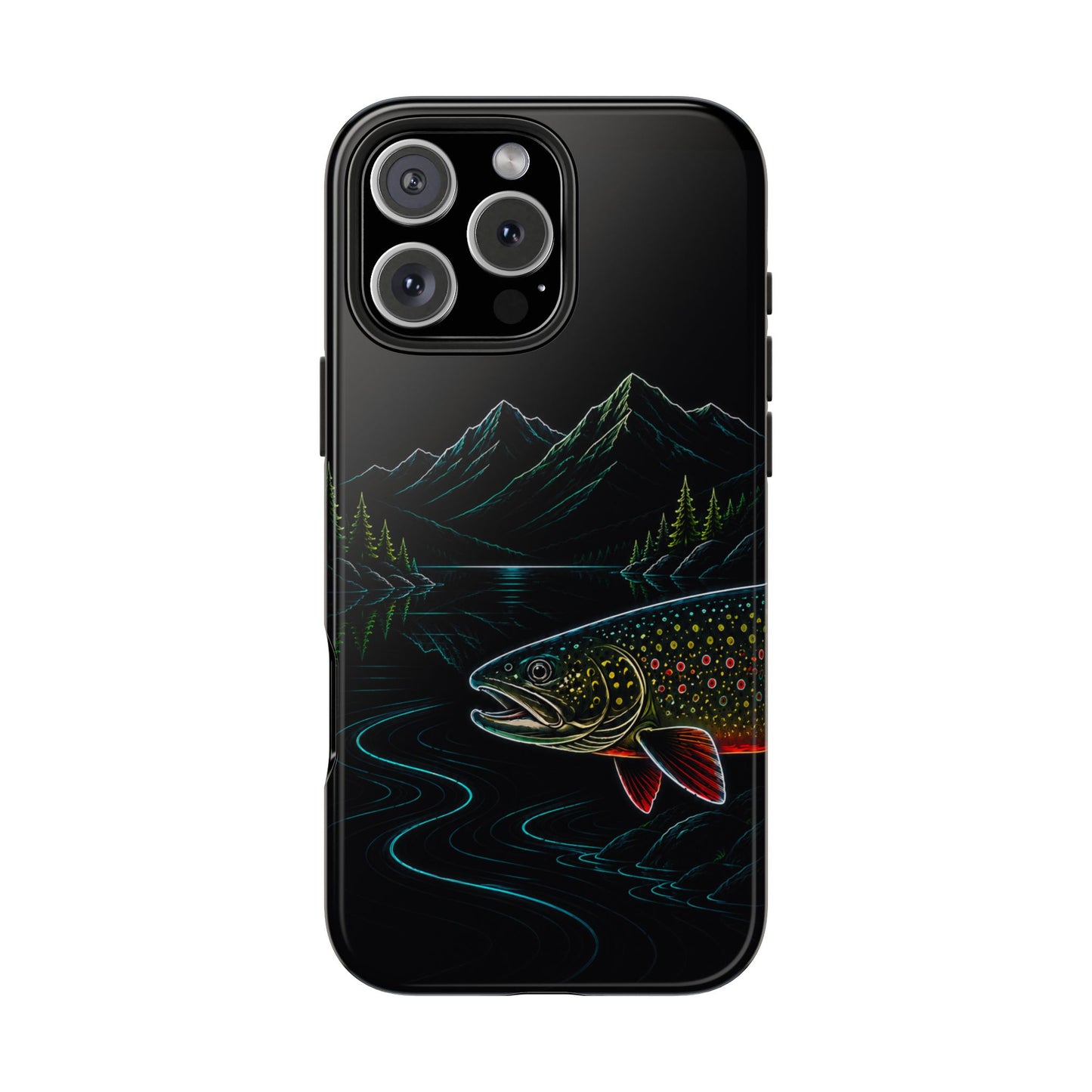 Brook Trout Neon Wilderness Tough Phone Case