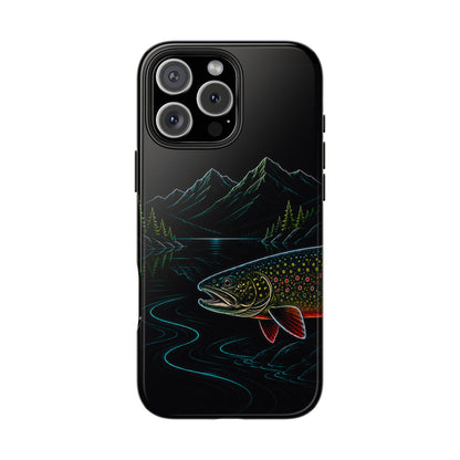 Brook Trout Neon Wilderness Tough Phone Case
