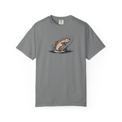 Trout Leap Graphic T-Shirt — Vintage Fishing Tee for Anglers