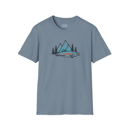 Wild Trout & Mountain Fishing Tee | Rugged Outdoor Shirt for Backcountry Anglers | Perfect Gift for Trout and Mountain Fishing Fans