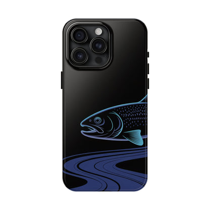 Neon Trout Outline Tough Phone Case