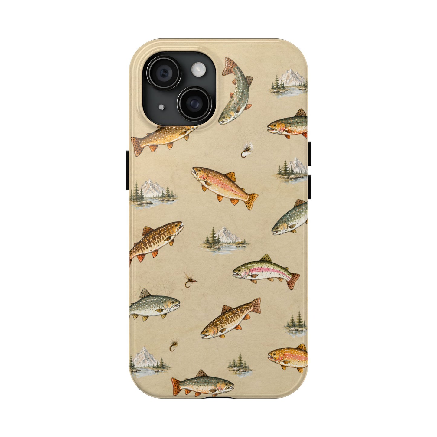 Vintage Trout Pattern Phone Case