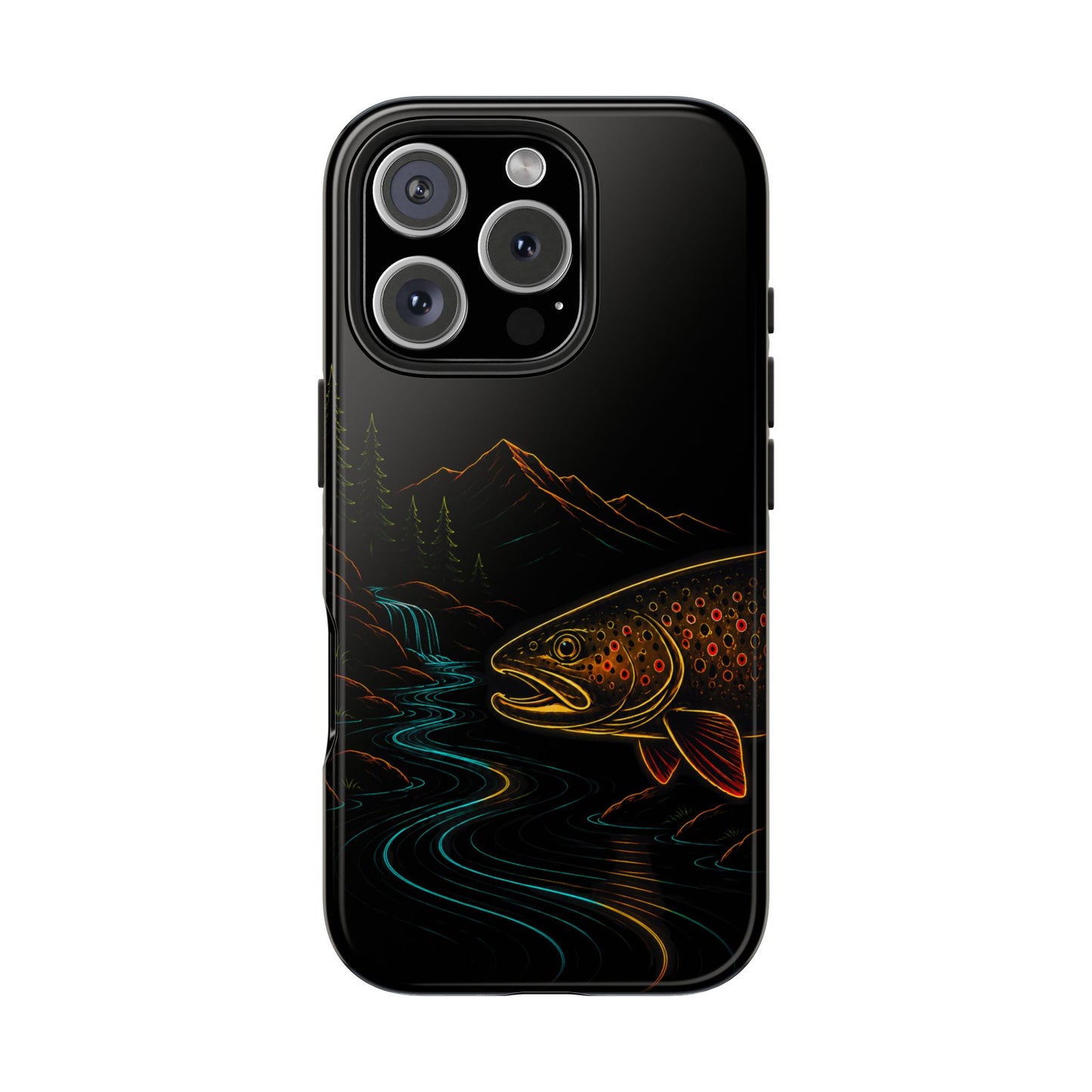 Brown Trout Neon Wilderness Tough Phone Case
