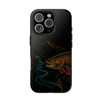 Brown Trout Neon Wilderness Tough Phone Case