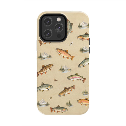 Vintage Trout Pattern Phone Case