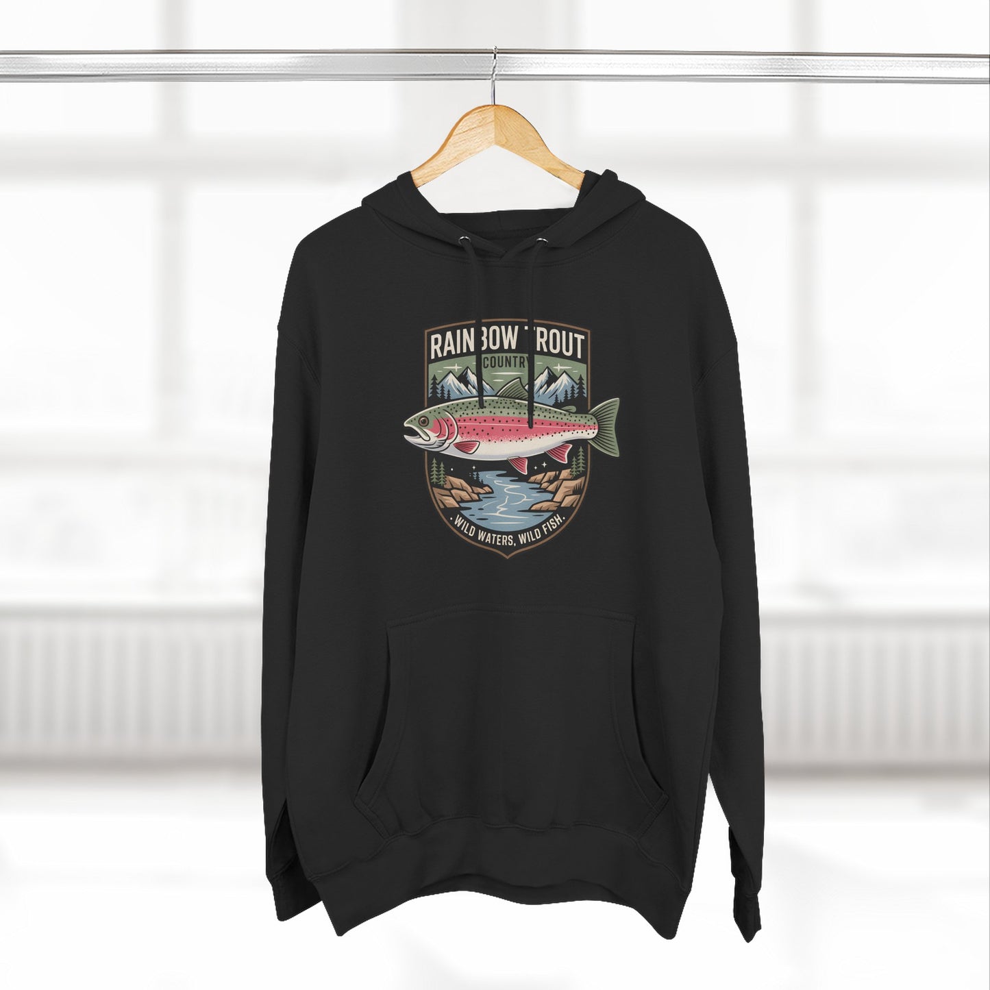 Rainbow Trout Country Pullover Hoodie for Anglers
