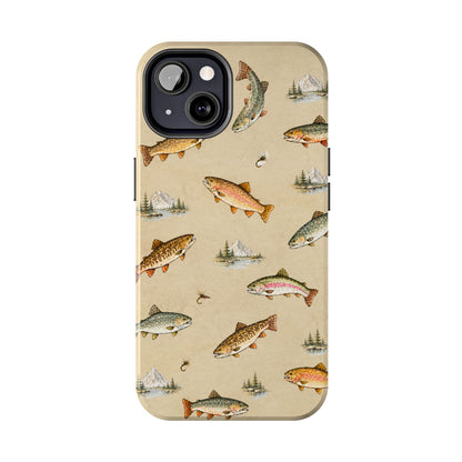 Vintage Trout Pattern Phone Case