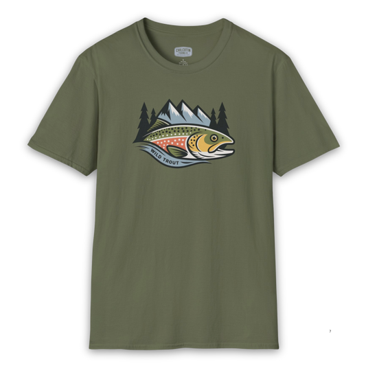 Wild Trout Fishing Adventure T-Shirt – Angler & Outdoor Fishing Tee