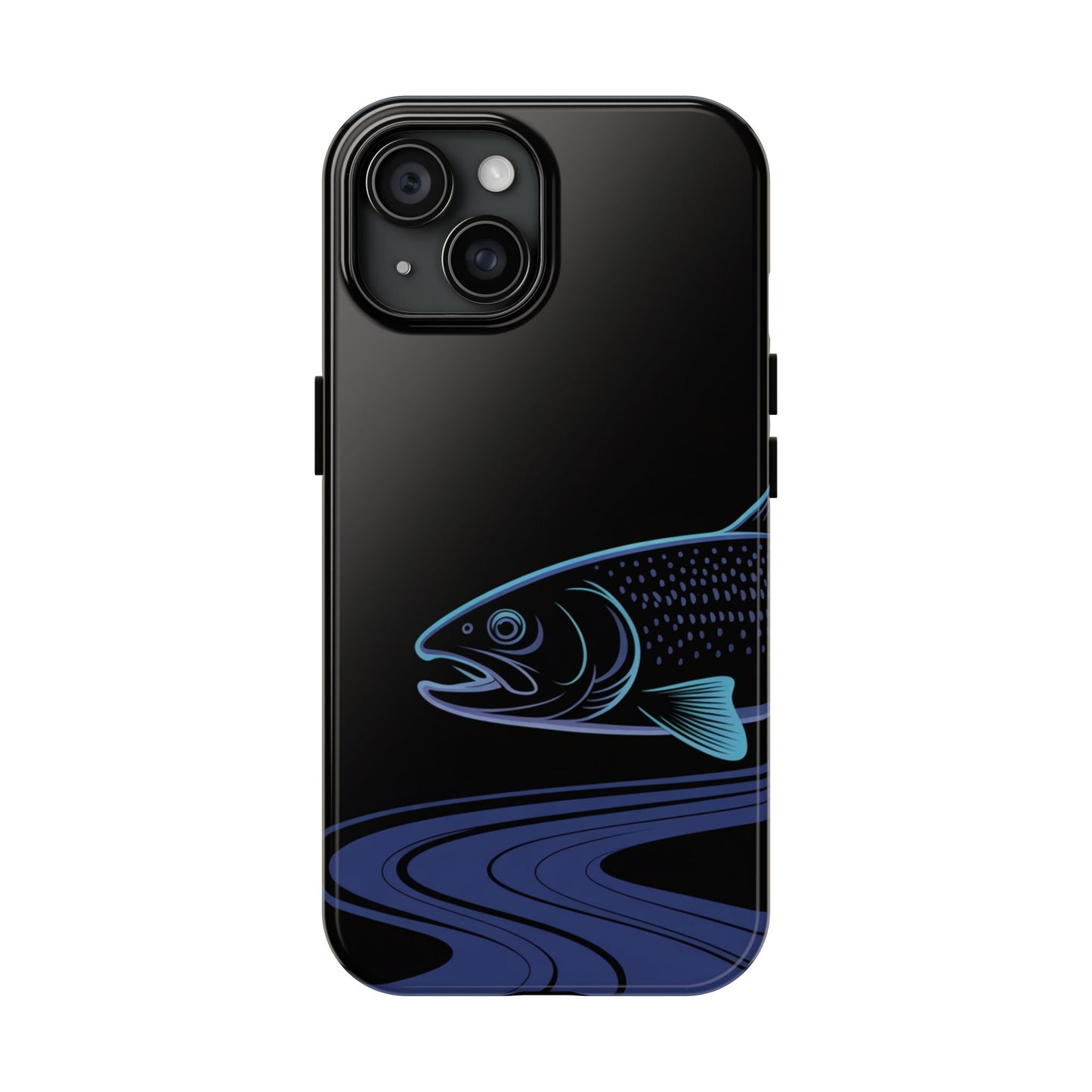 Neon Trout Outline Tough Phone Case