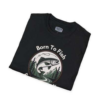 Born To Fish, Forced to Work T-Shirt | Relaxing Fishing Tee | Perfect Gift for Nature Lovers, Outdoor Enthusiasts, Father's Day, or Casual Wear