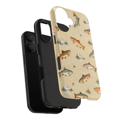 Vintage Trout Pattern Phone Case