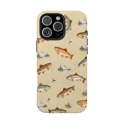 Vintage Trout Pattern Phone Case