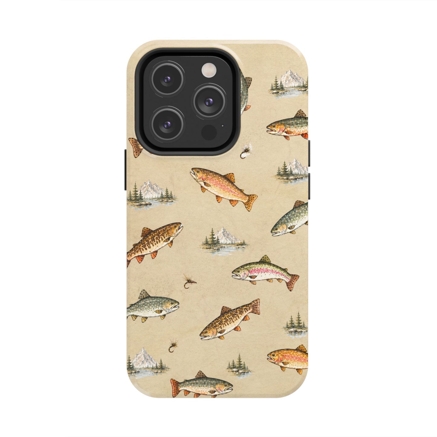 Vintage Trout Pattern Phone Case