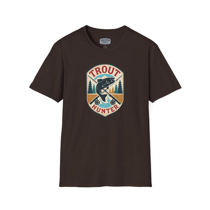 Trout Hunter Tee – Retro Fishing Shirt for Anglers & Outdoor Adventures