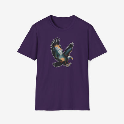 Eagle Trout Hunter Graphic Tee, Fishing Shirt, Unisex Softstyle T-Shirt, Gift for Anglers, Fishing Enthusiast Apparel