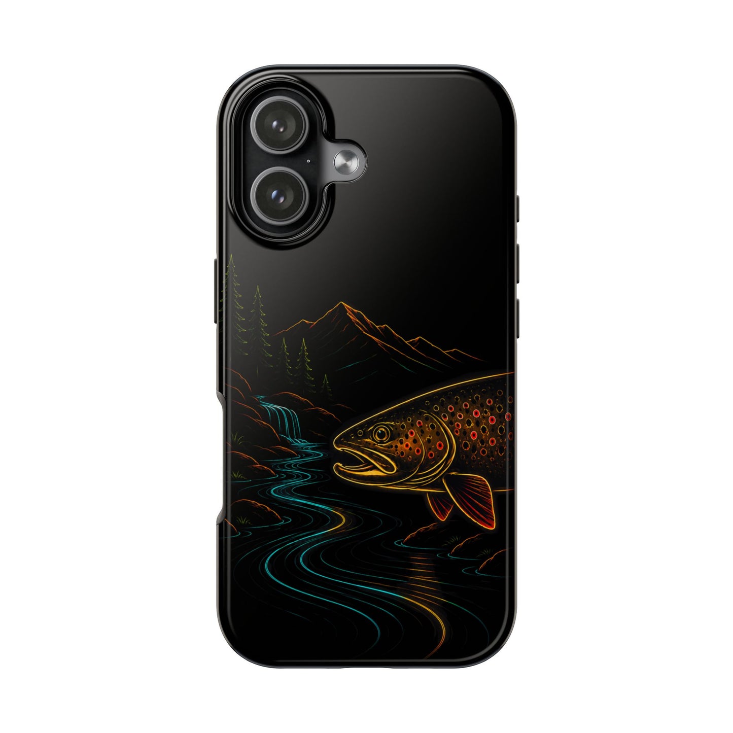 Brown Trout Neon Wilderness Tough Phone Case
