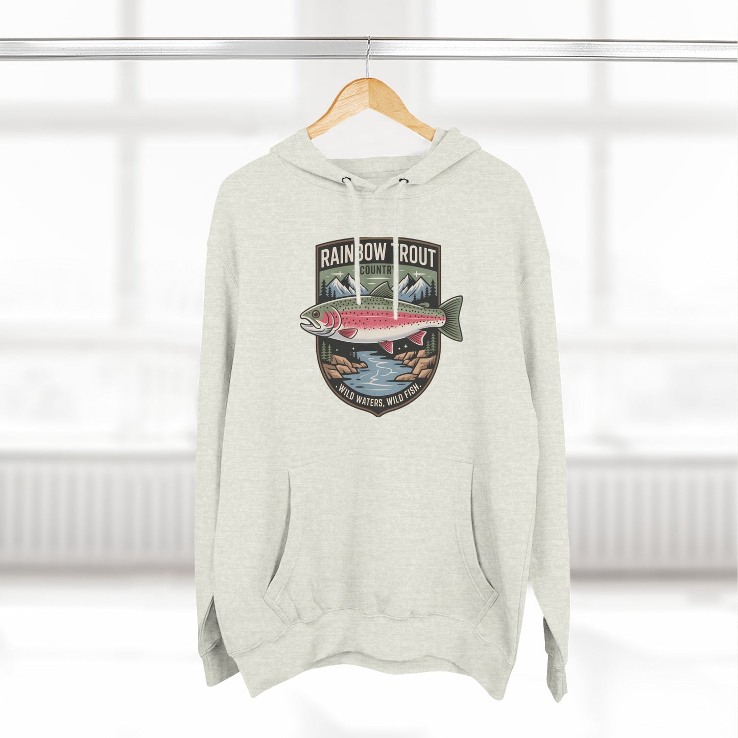 Rainbow Trout Country Pullover Hoodie for Anglers