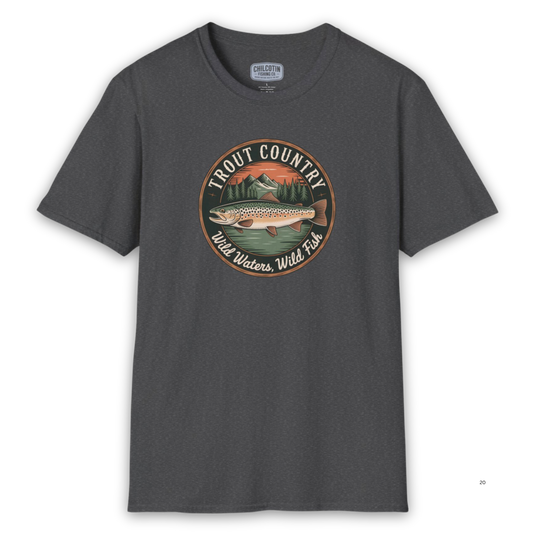 Brown Trout Country Badge T-Shirt – Trout Fishing Ready