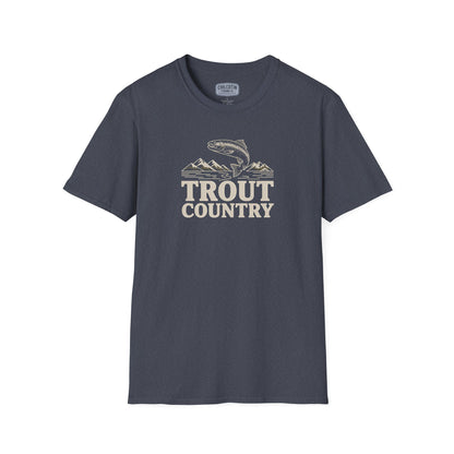 Trout Country Streamline Tee – Clean Line Art Fishing Graphic Tee