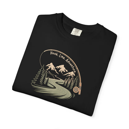 Adventure Road T-Shirt — Scenic Mountains & Trees Design (Home, Love, Adventure)