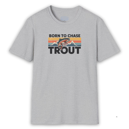 Born to Chase Trout Tee – Retro Fishing Shirt for Anglers