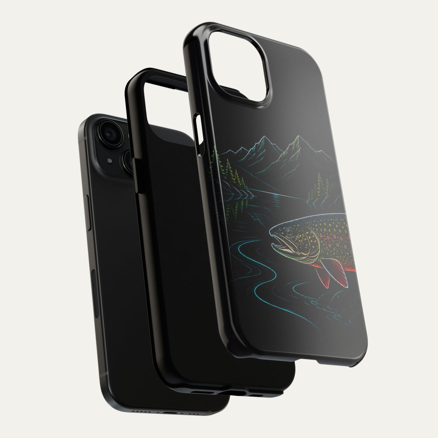 Brook Trout Neon Wilderness Tough Phone Case