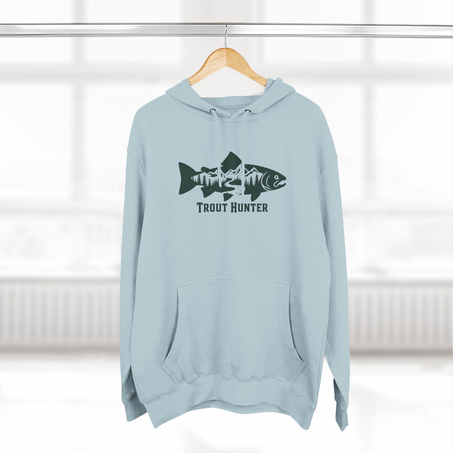 Trout Hunter Silhouette Hoodie - Fishing Apparel