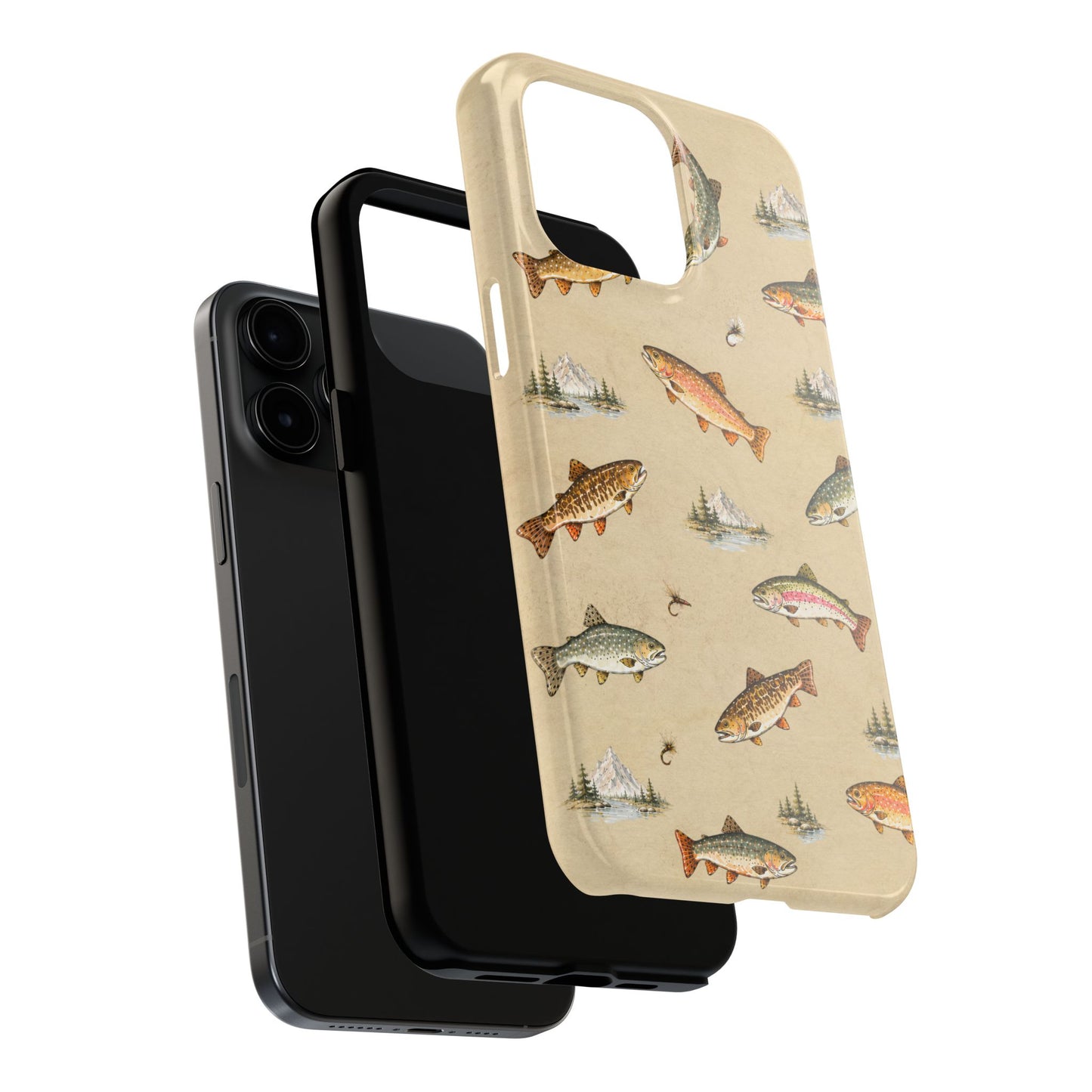 Vintage Trout Pattern Phone Case