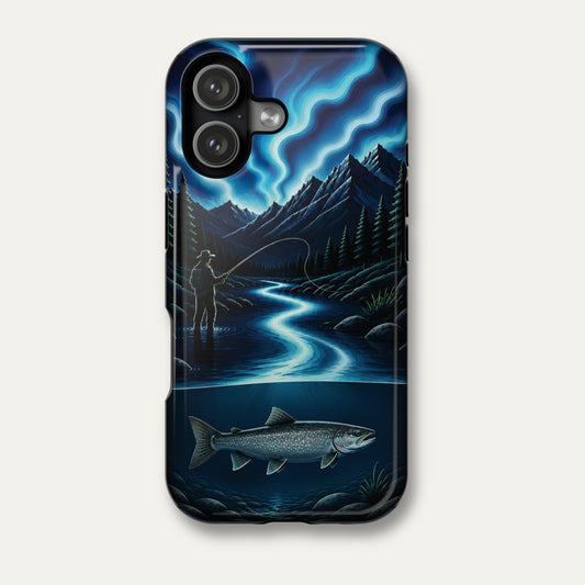 Aurora Lake Trout Fishing Phone Case
