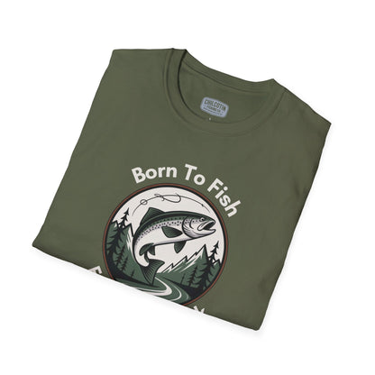 Born To Fish, Forced to Work T-Shirt | Relaxing Fishing Tee | Perfect Gift for Nature Lovers, Outdoor Enthusiasts, Father's Day, or Casual Wear