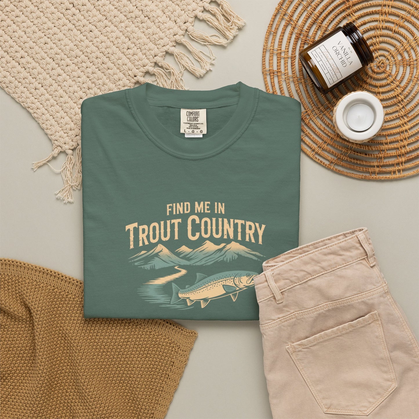 Trout Country T-Shirt — "Find Me in Trout Country" Fishing Tee
