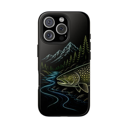 Lake Trout Neon Wilderness Tough Phone Case