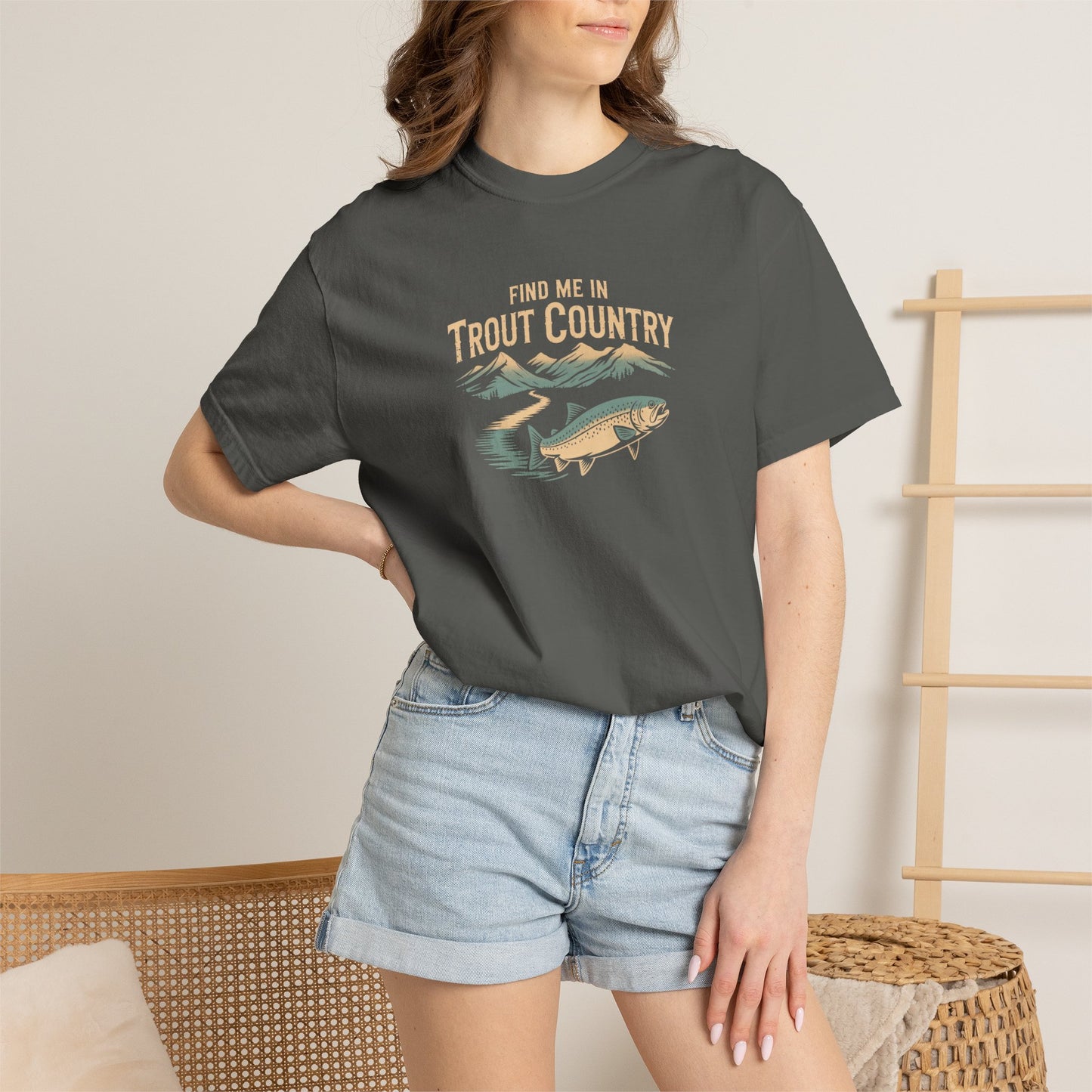 Trout Country T-Shirt — "Find Me in Trout Country" Fishing Tee