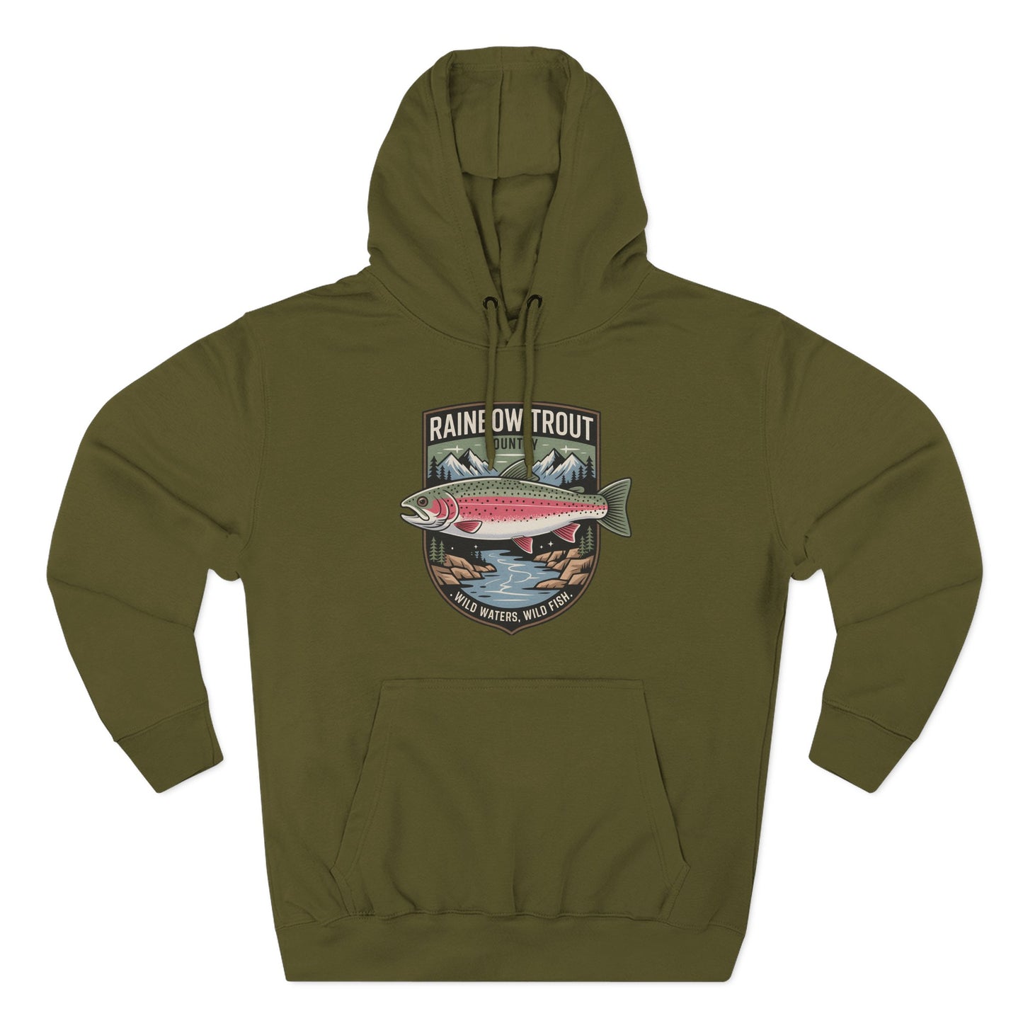 Rainbow Trout Country Pullover Hoodie for Anglers