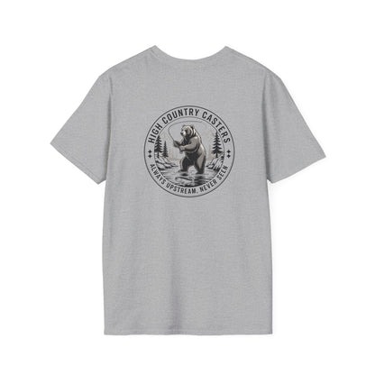 Adventure Bear Fishing T-Shirt | Outdoor Enthusiast Tee, Gift for Nature Lovers, Hiking Apparel, Casual Wear, Campfire T-Shirt