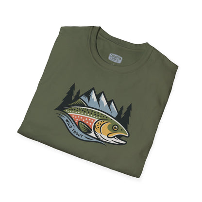 Wild Trout Fishing Adventure Tee | Classic Fishing Shirt for Outdoor Enthusiasts | Great Gift for Trout Anglers & Nature Lovers
