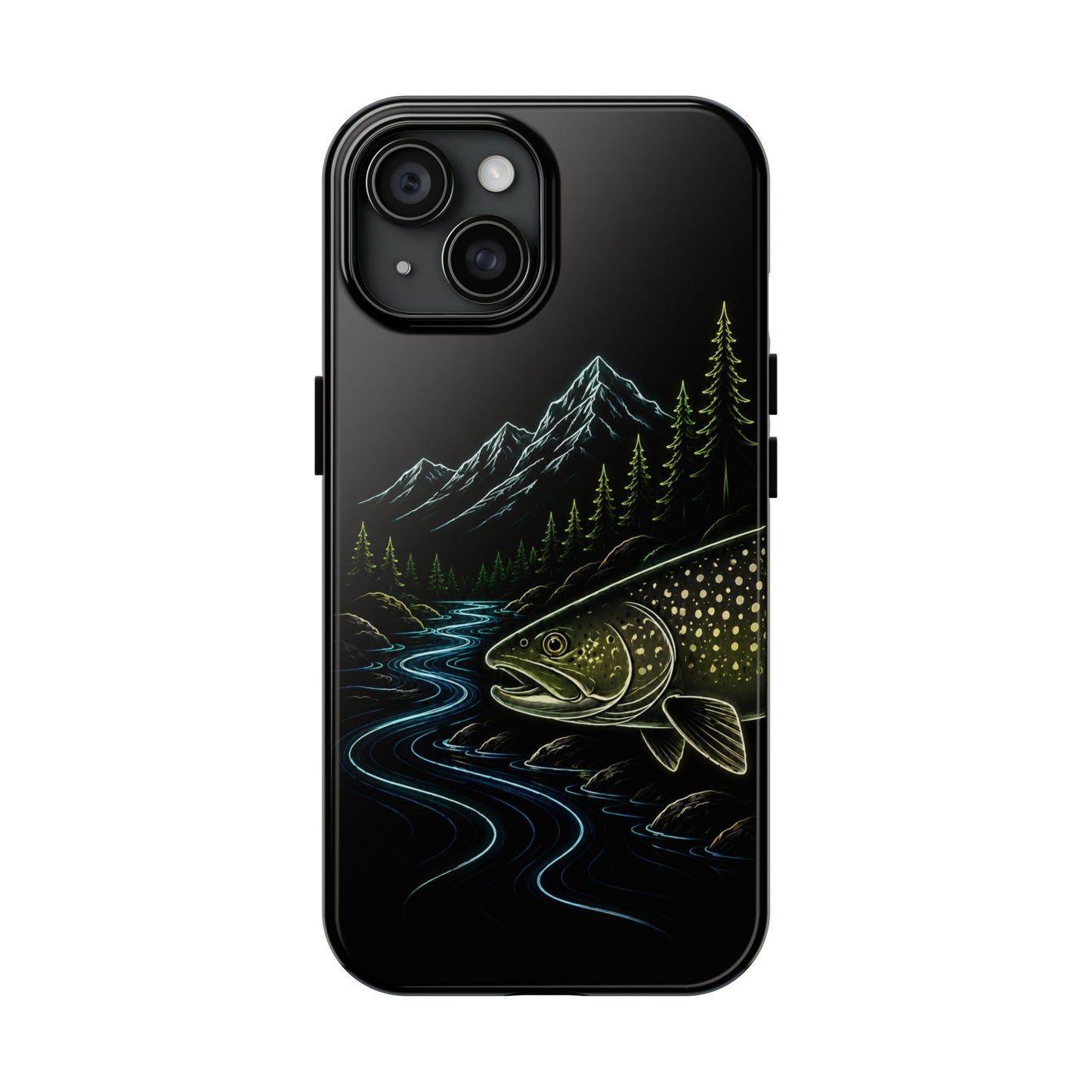 Lake Trout Neon Wilderness Tough Phone Case